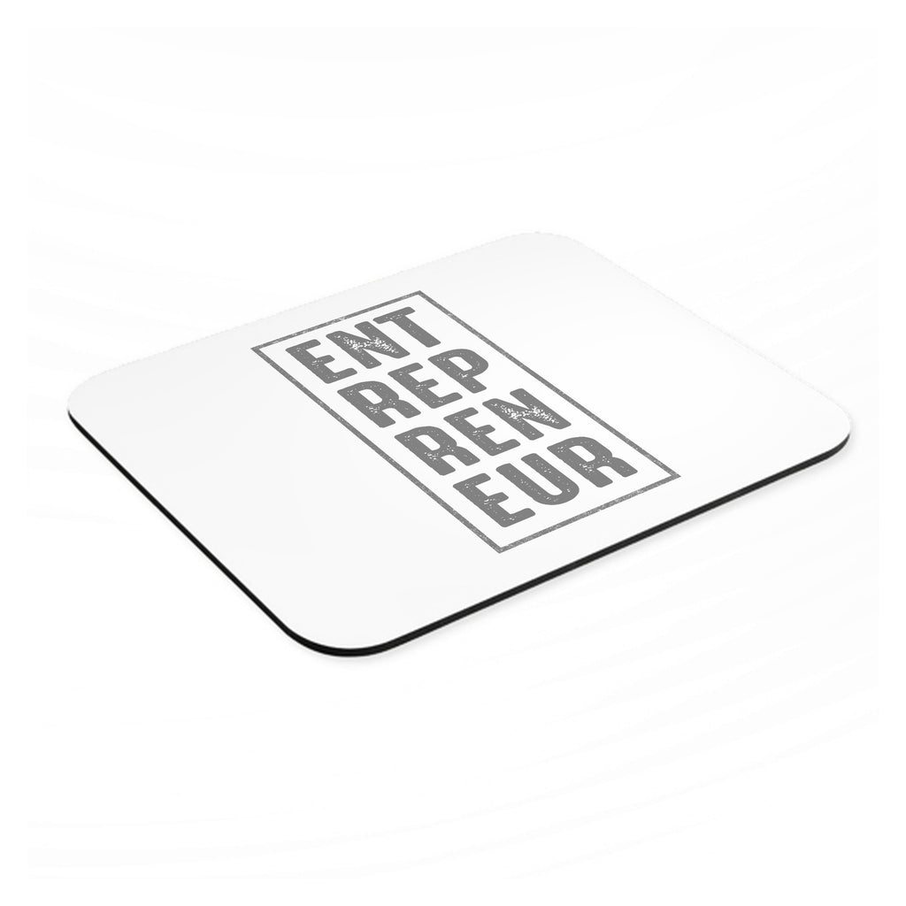 Entrepreneur Word Art mouse pad, angled view showing the 1/4 inch thick base