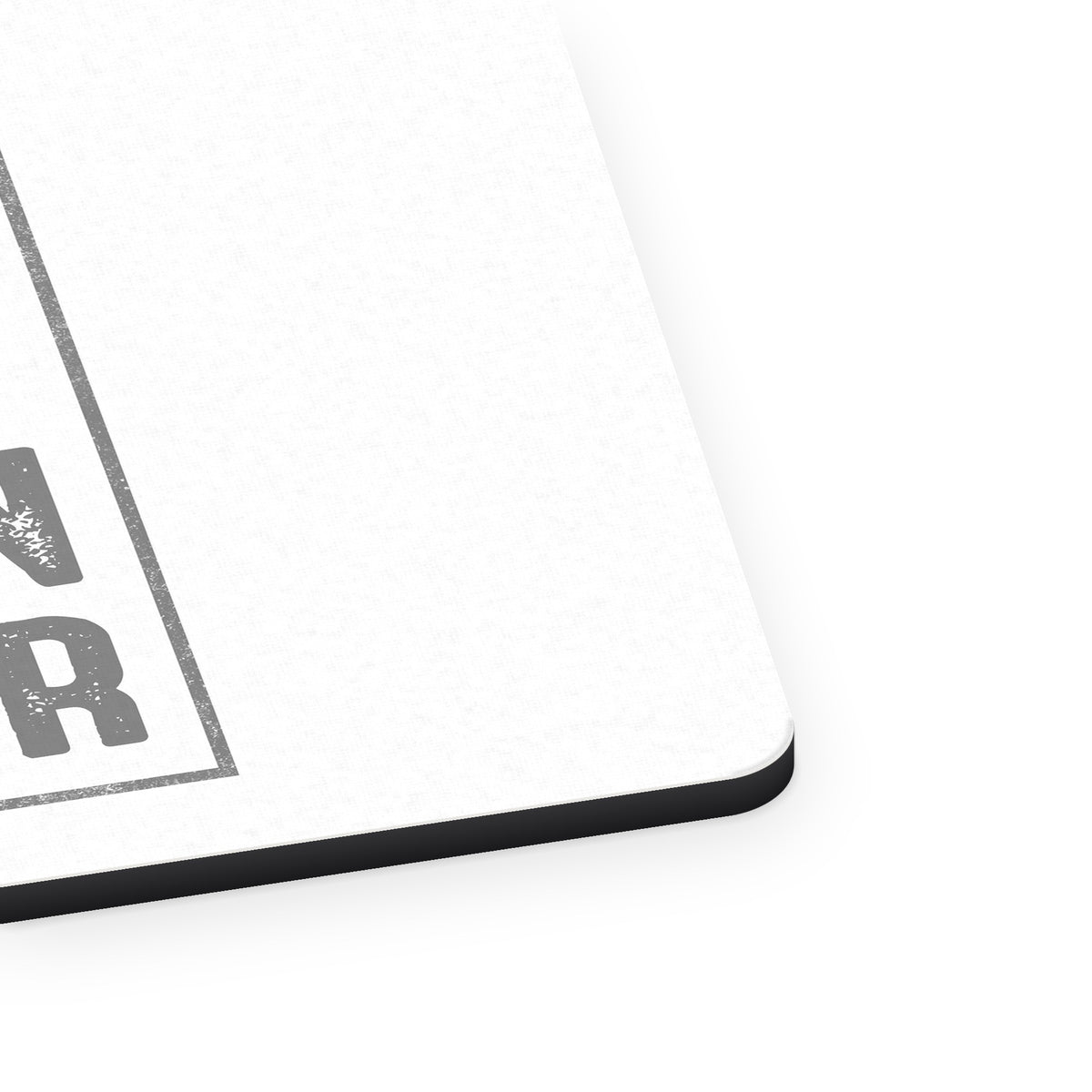 Entrepreneur Word Art mouse pad, close-up of the fabric surface and rubber edge
