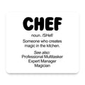 Chef Definition - Magic in the Kitchen mouse pad, front view