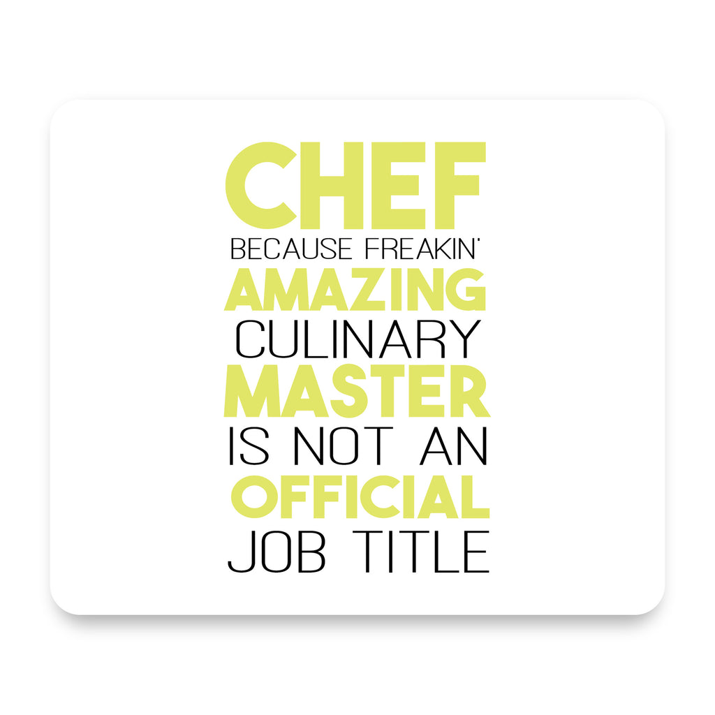 Chef Amazing Culinary Master mouse pad, front view