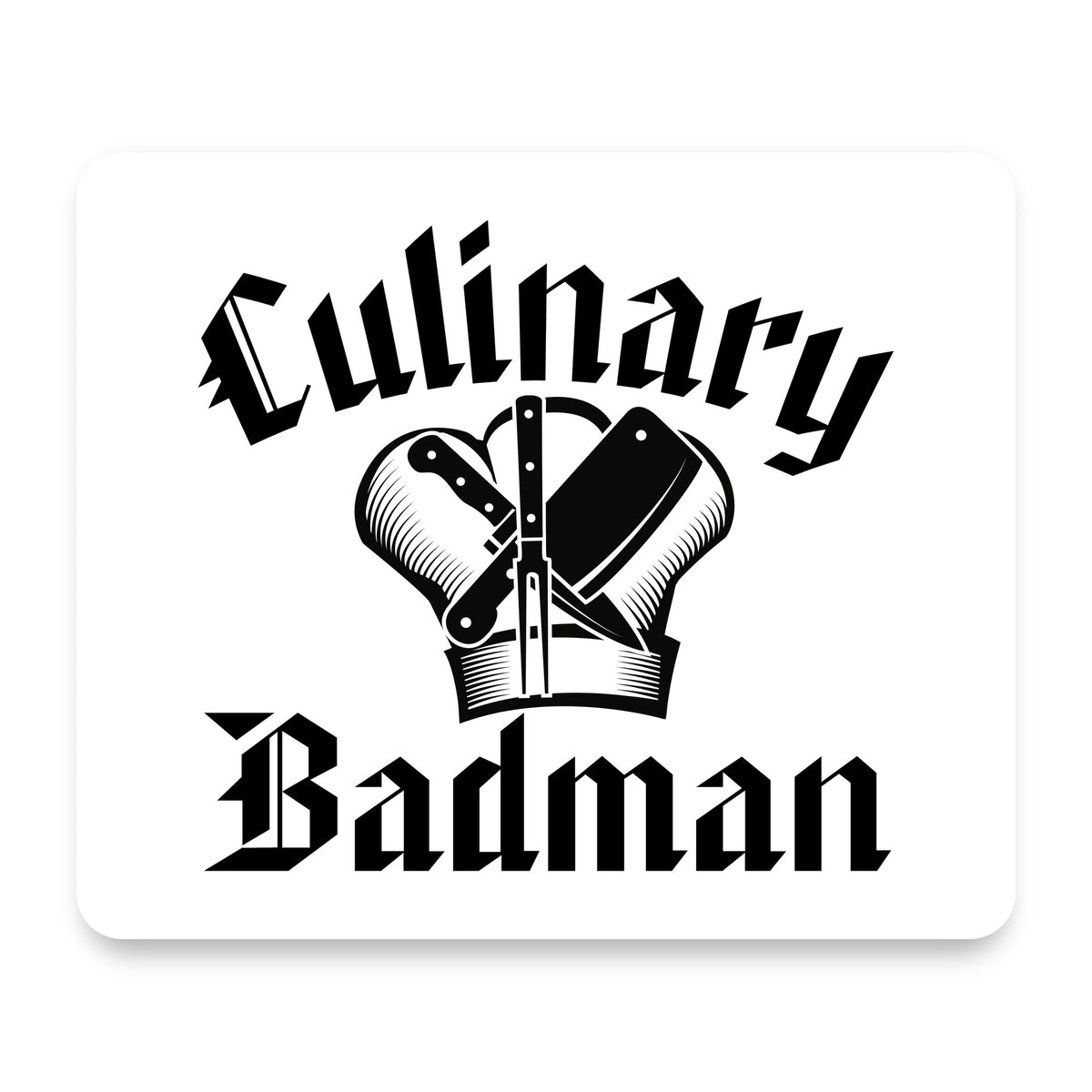 Culinary Badman mouse pad, front view