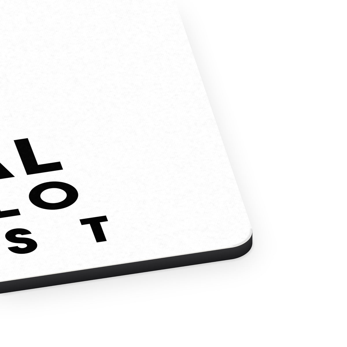 Ophthalmologist Eye Chart mouse pad, close-up of the fabric surface and rubber edge