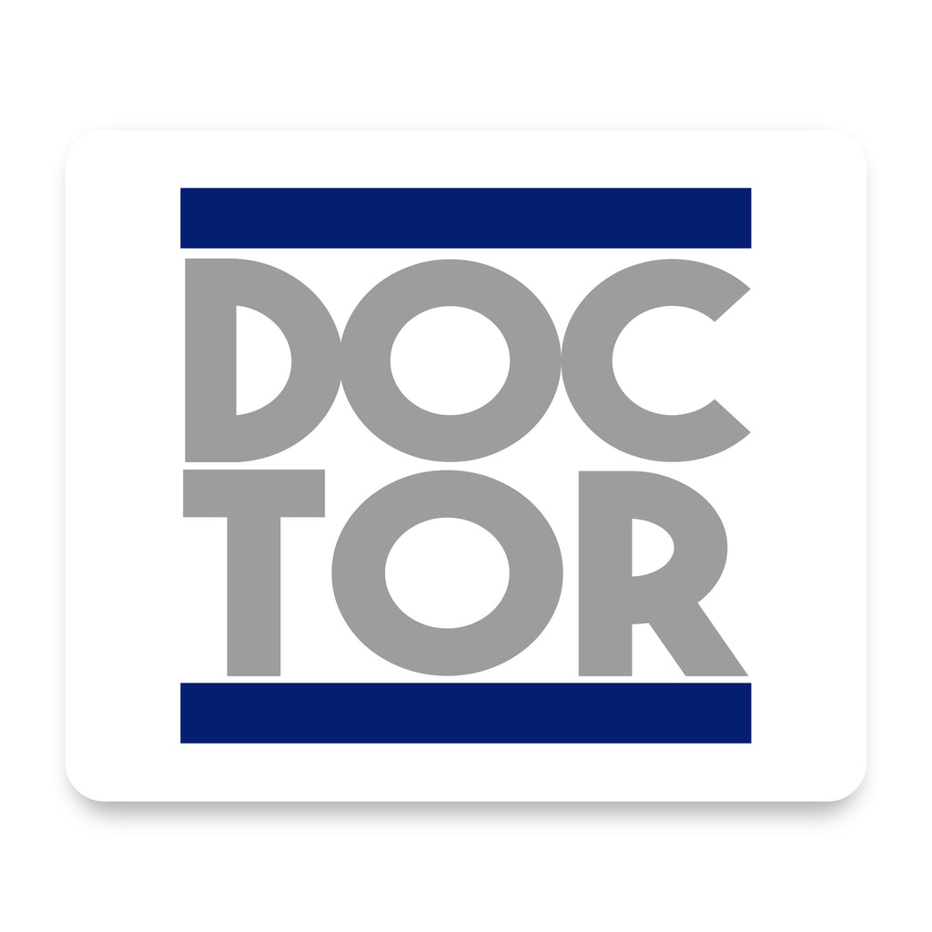 DOCTOR Word Art mouse pad, front view