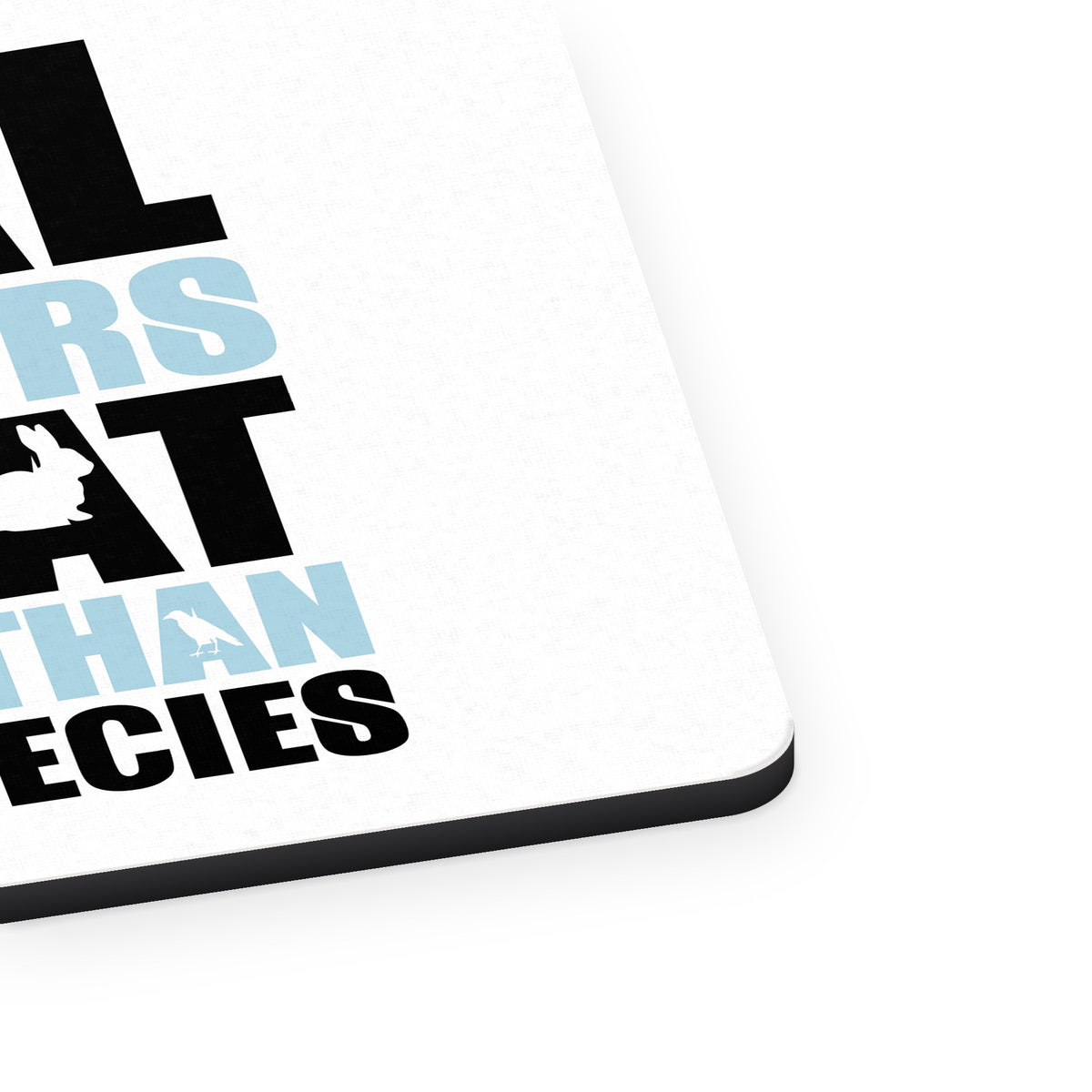 Real Doctors Treat More Than One Species mouse pad, close-up of the fabric surface and rubber edge