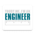 Trust Me I'm an Engineer mouse pad, front view