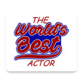 The World's Best Actor mouse pad, front view