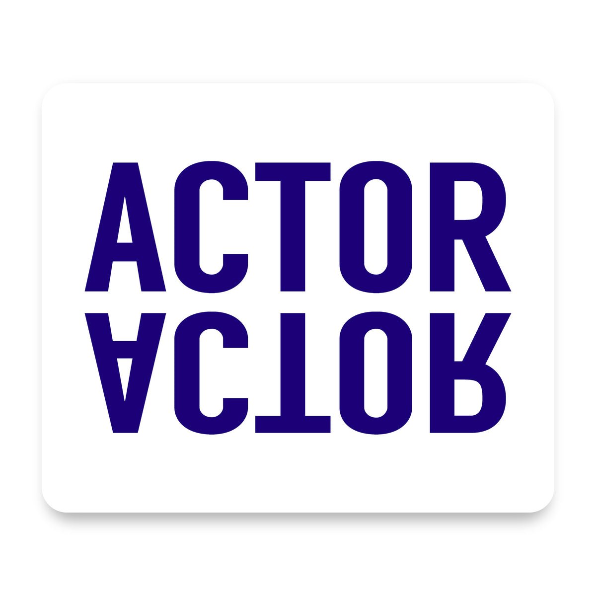 Actor (Reflection) mouse pad, front view