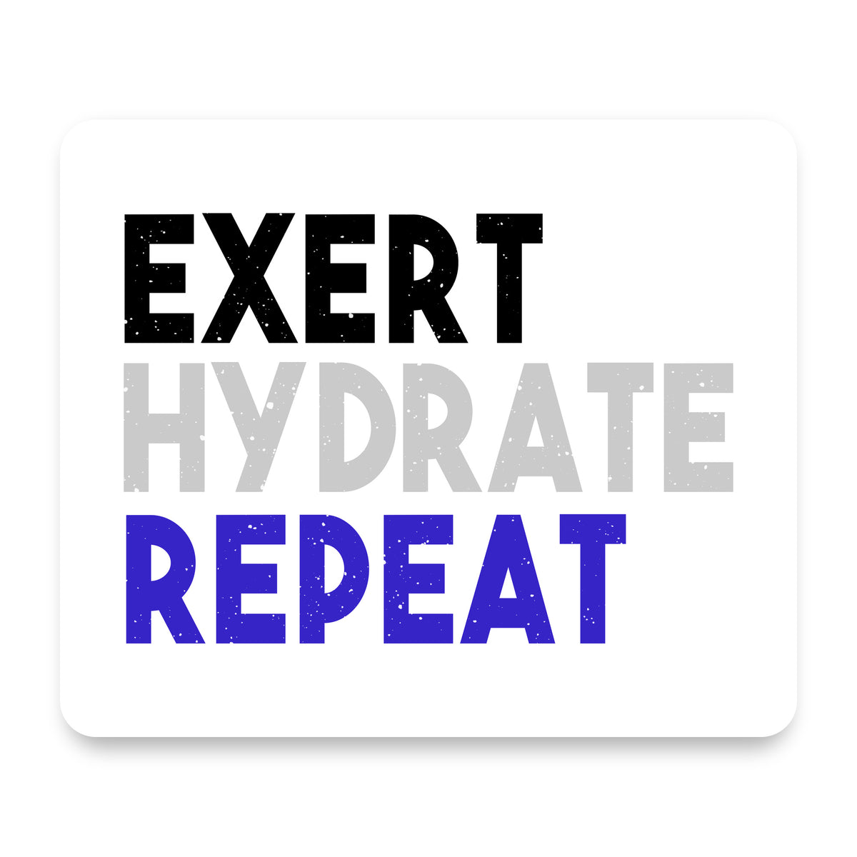 Exert Hydrate Repeat mouse pad, front view