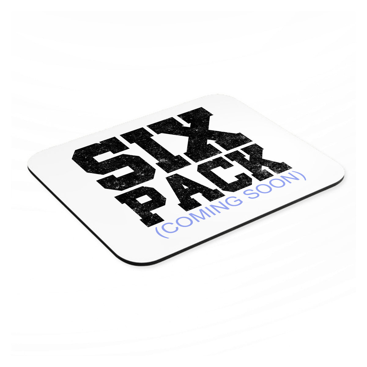 Six Pack (Coming Soon) mouse pad, angled view showing the 1/4 inch thick base