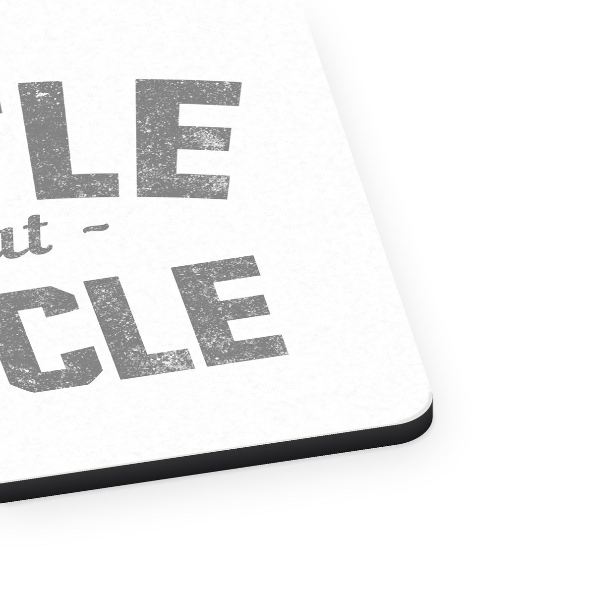 Hustle for that Muscle mouse pad, close-up of the fabric surface and rubber edge