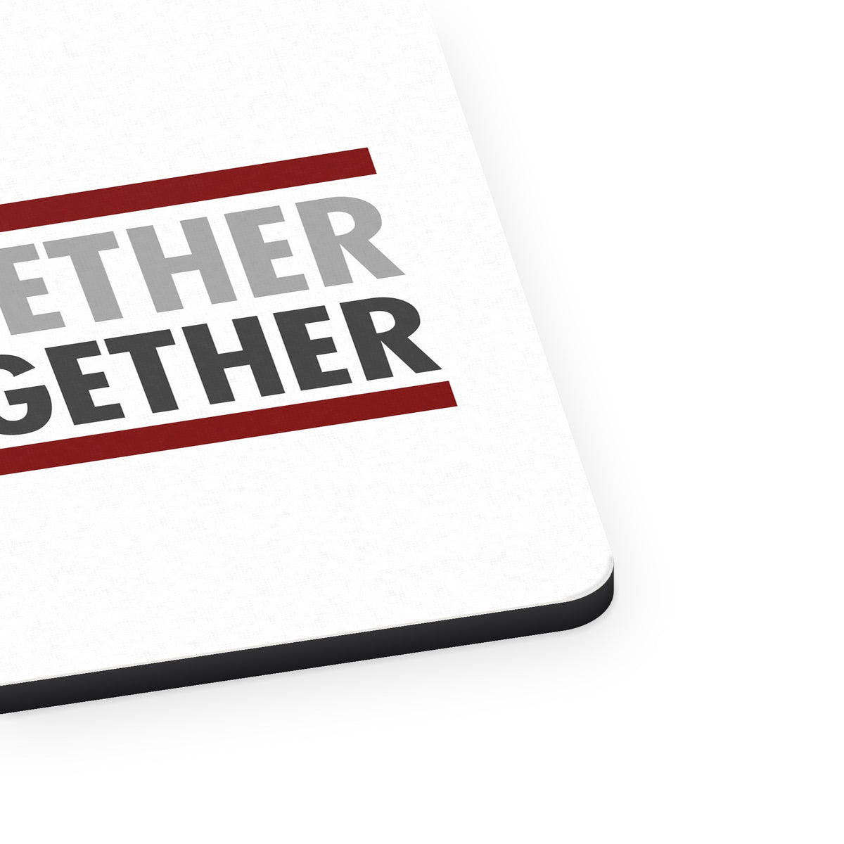 Wish Together Swish Together Basketball mouse pad, close-up of the fabric surface and rubber edge