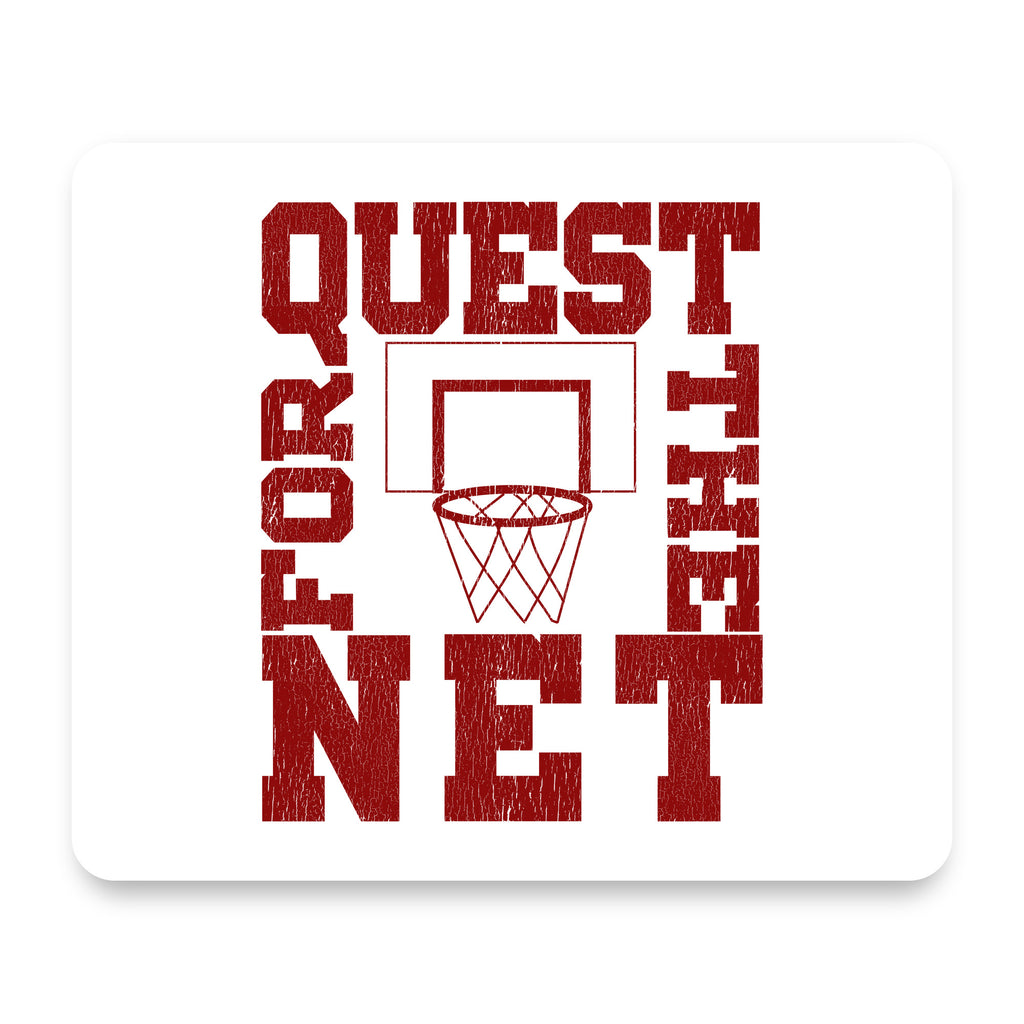 Quest For The Net Basketball mouse pad, front view