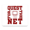 Quest For The Net Basketball mouse pad, front view