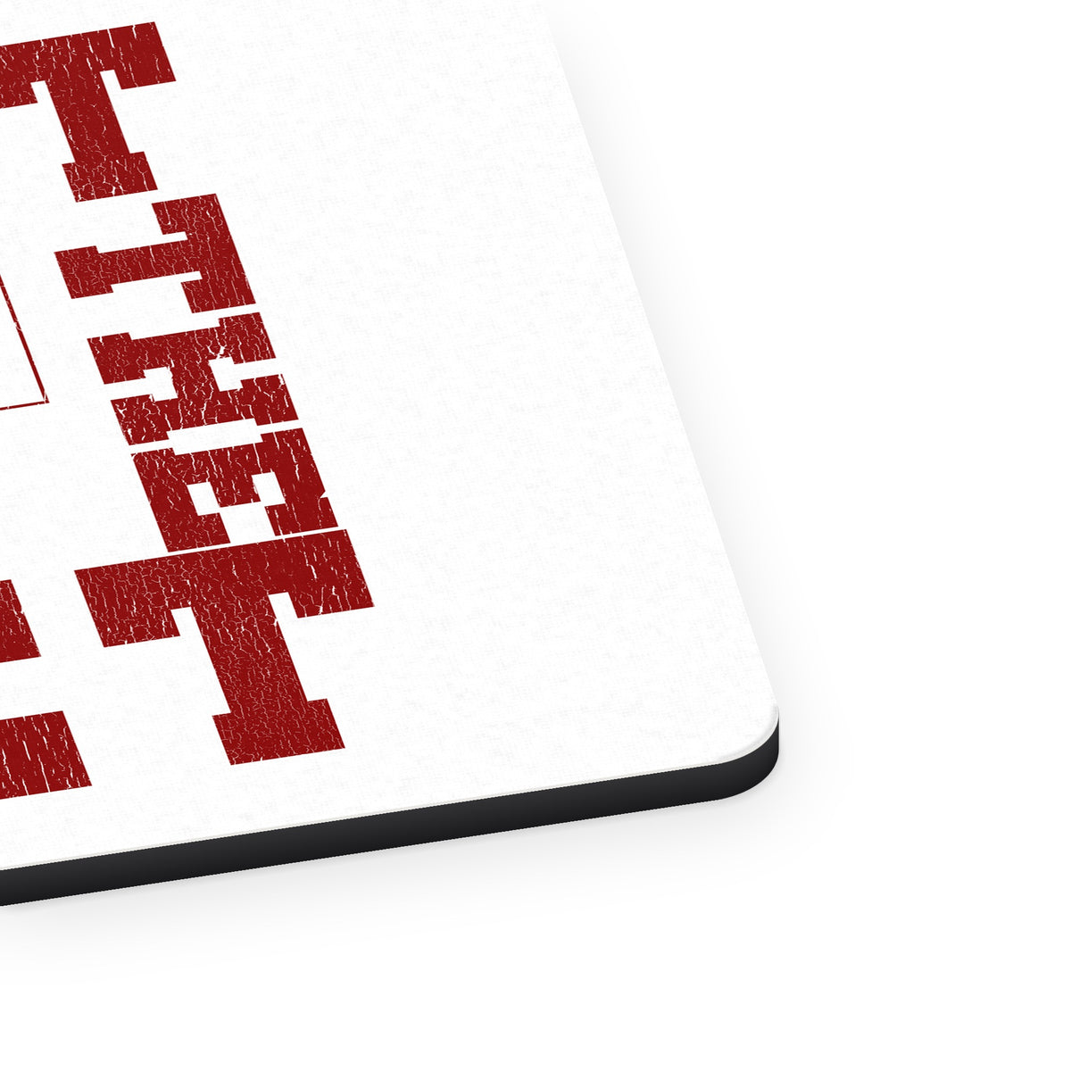 Quest For The Net Basketball mouse pad, close-up of the fabric surface and rubber edge