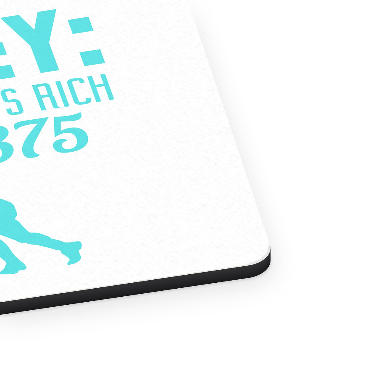 Hockey Making Dentists Rich Since 1875 mouse pad, close-up of the fabric surface and rubber edge