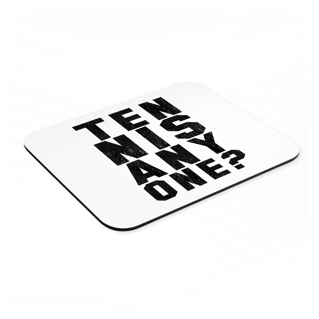 Tennis Anyone? mouse pad, angled view showing the 1/4 inch thick base