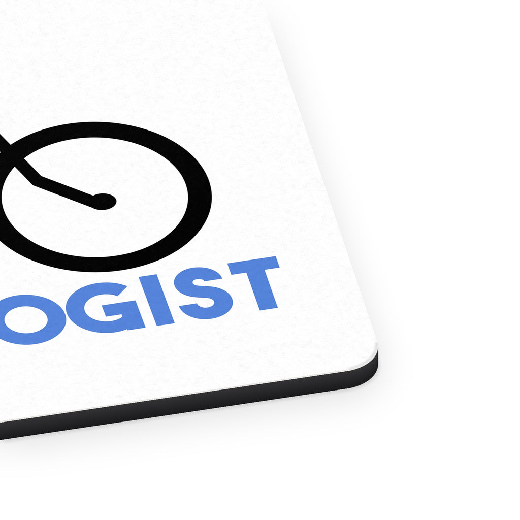 Cycologist Bicycle Cycling mouse pad, close-up of the fabric surface and rubber edge