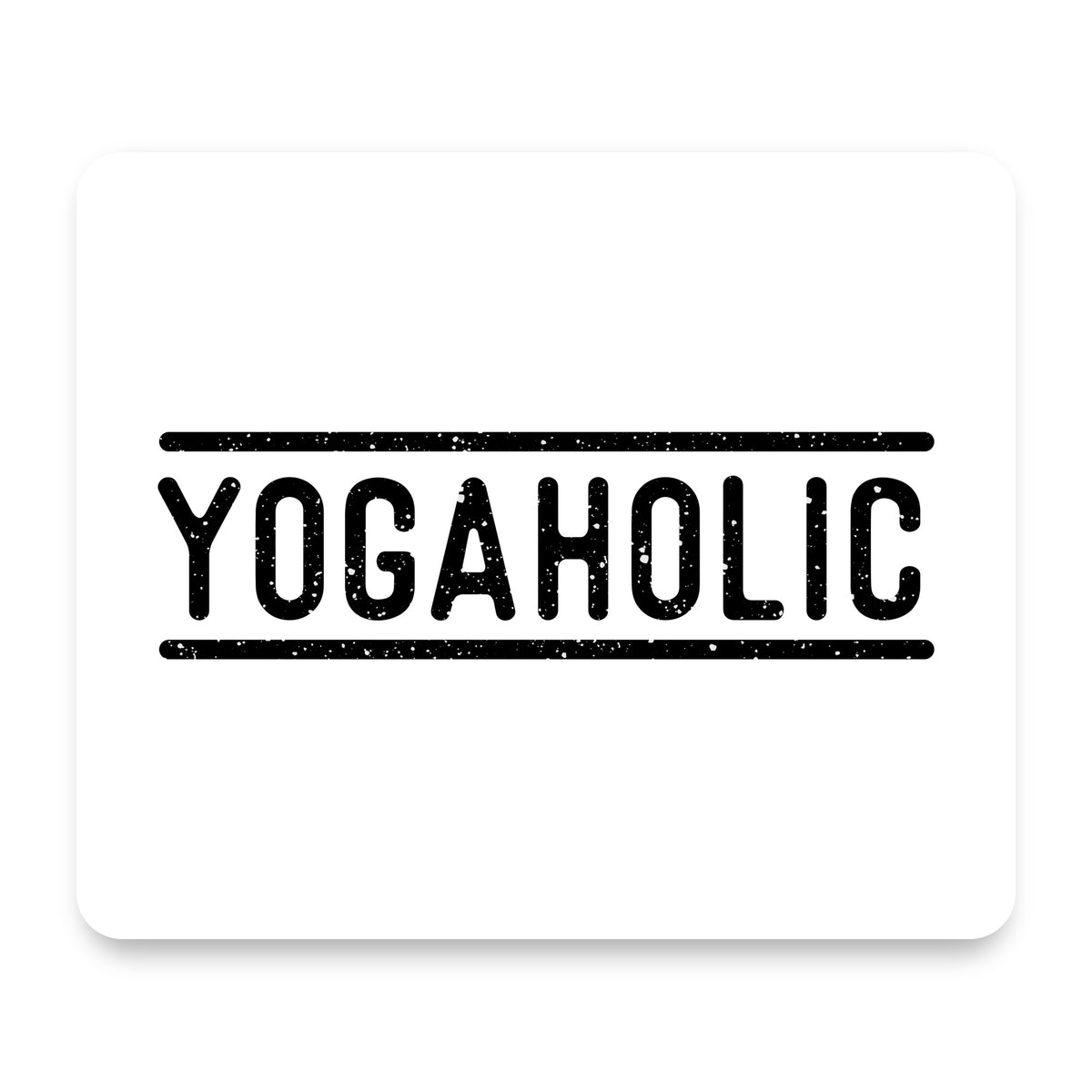 Yogaholic Yoga mouse pad, front view