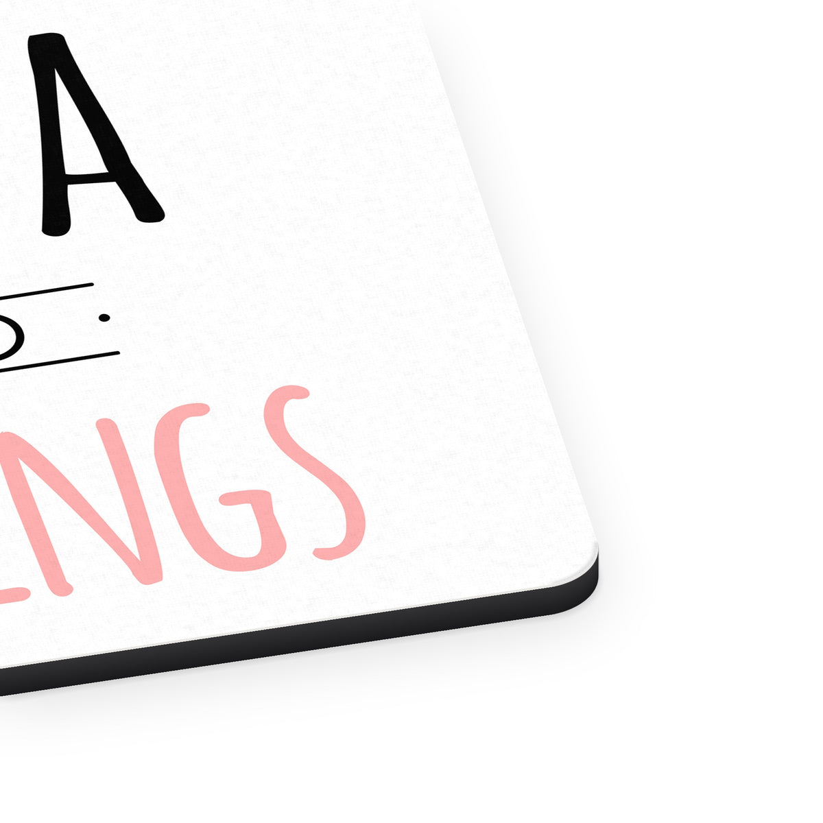 Yoga and Leggings mouse pad, close-up of the fabric surface and rubber edge