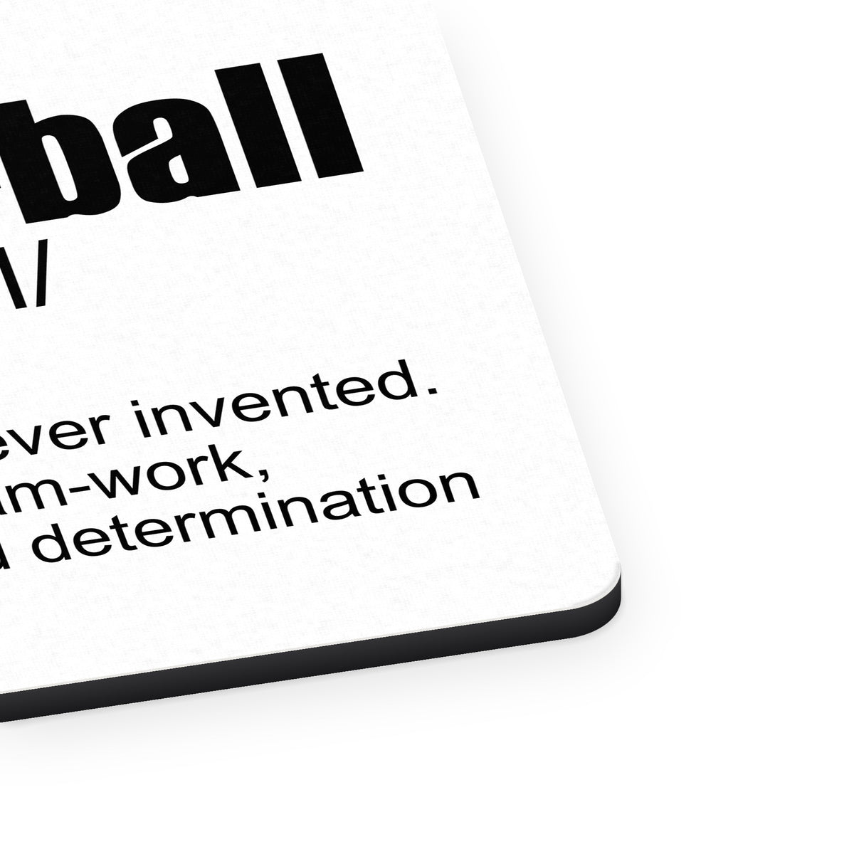 Basketball Definition Greatest Sport mouse pad, close-up of the fabric surface and rubber edge