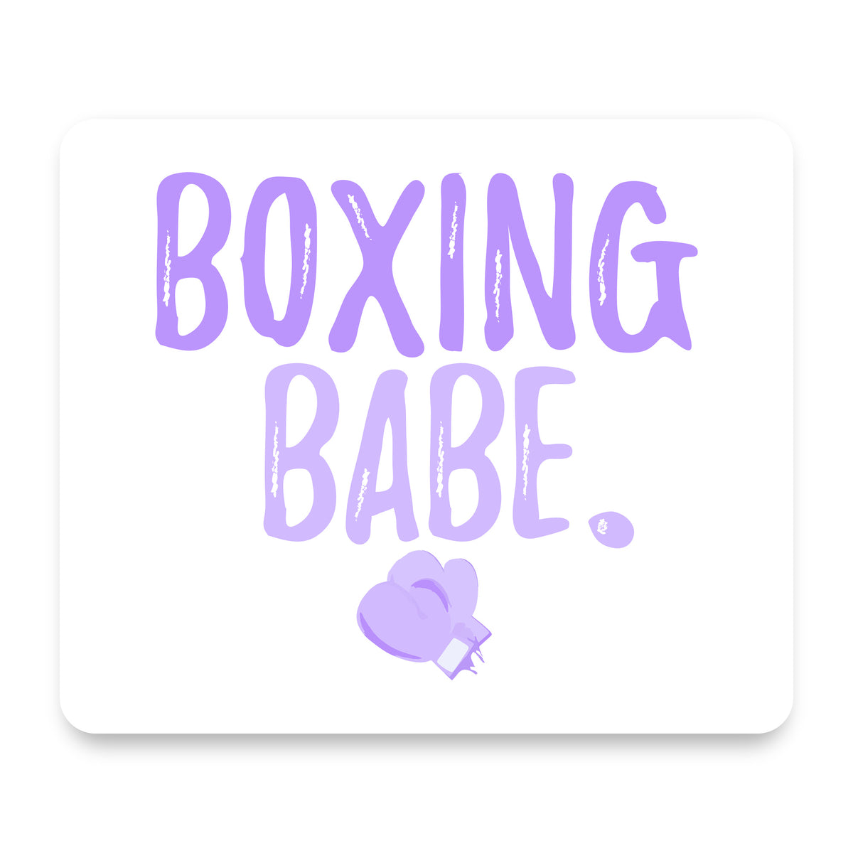 Boxing Babe mouse pad, front view