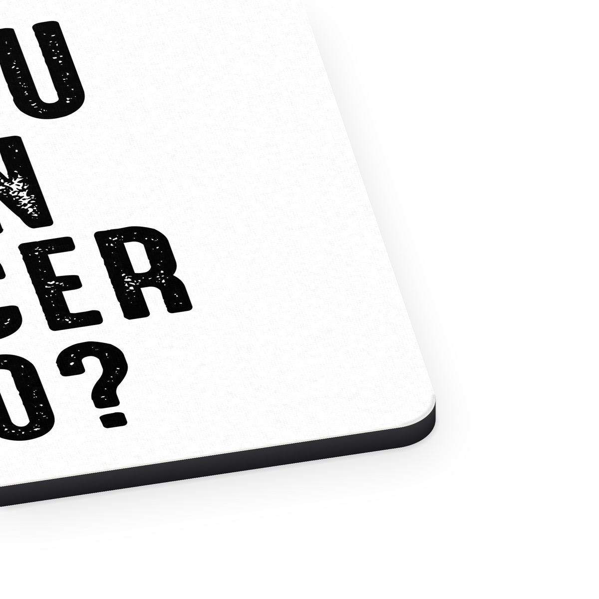Do You Even Soccer Bro? mouse pad, close-up of the fabric surface and rubber edge