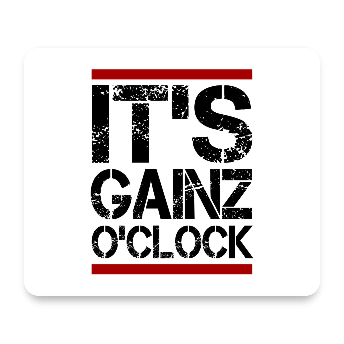 It's Gainz O'Clock Working Out mouse pad, front view