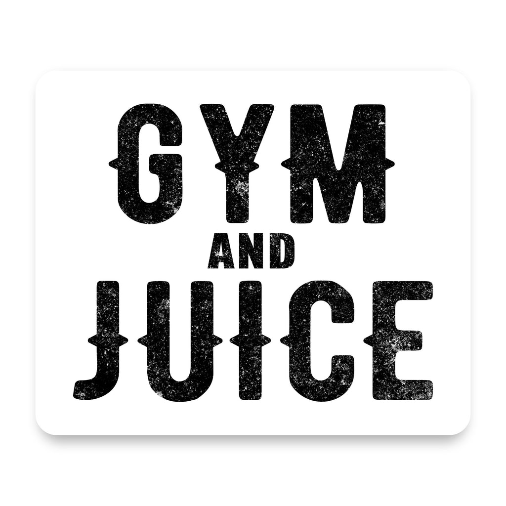 Gym And Juice mouse pad, front view