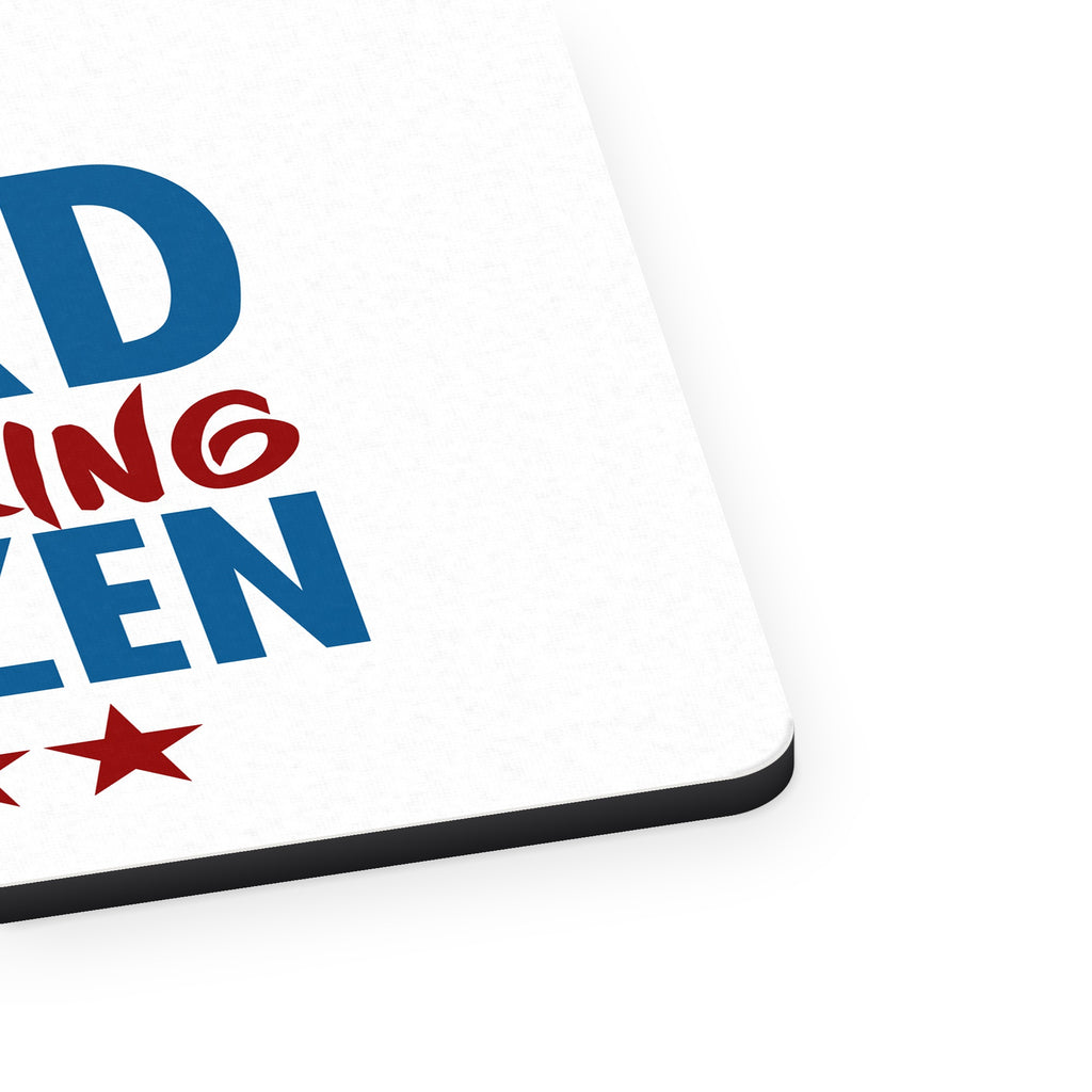 Hard Twerking Citizen mouse pad, close-up of the fabric surface and rubber edge