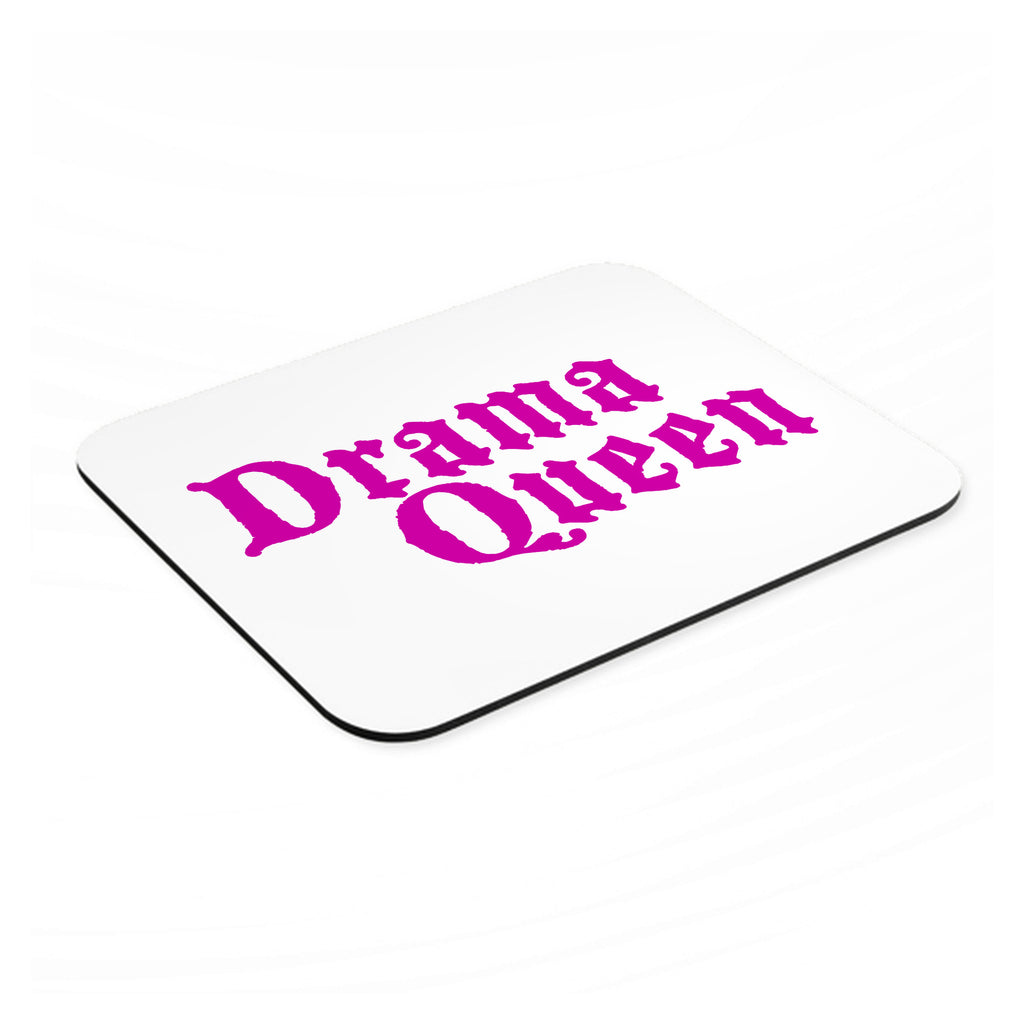 Drama Queen mouse pad, angled view showing the 1/4 inch thick base