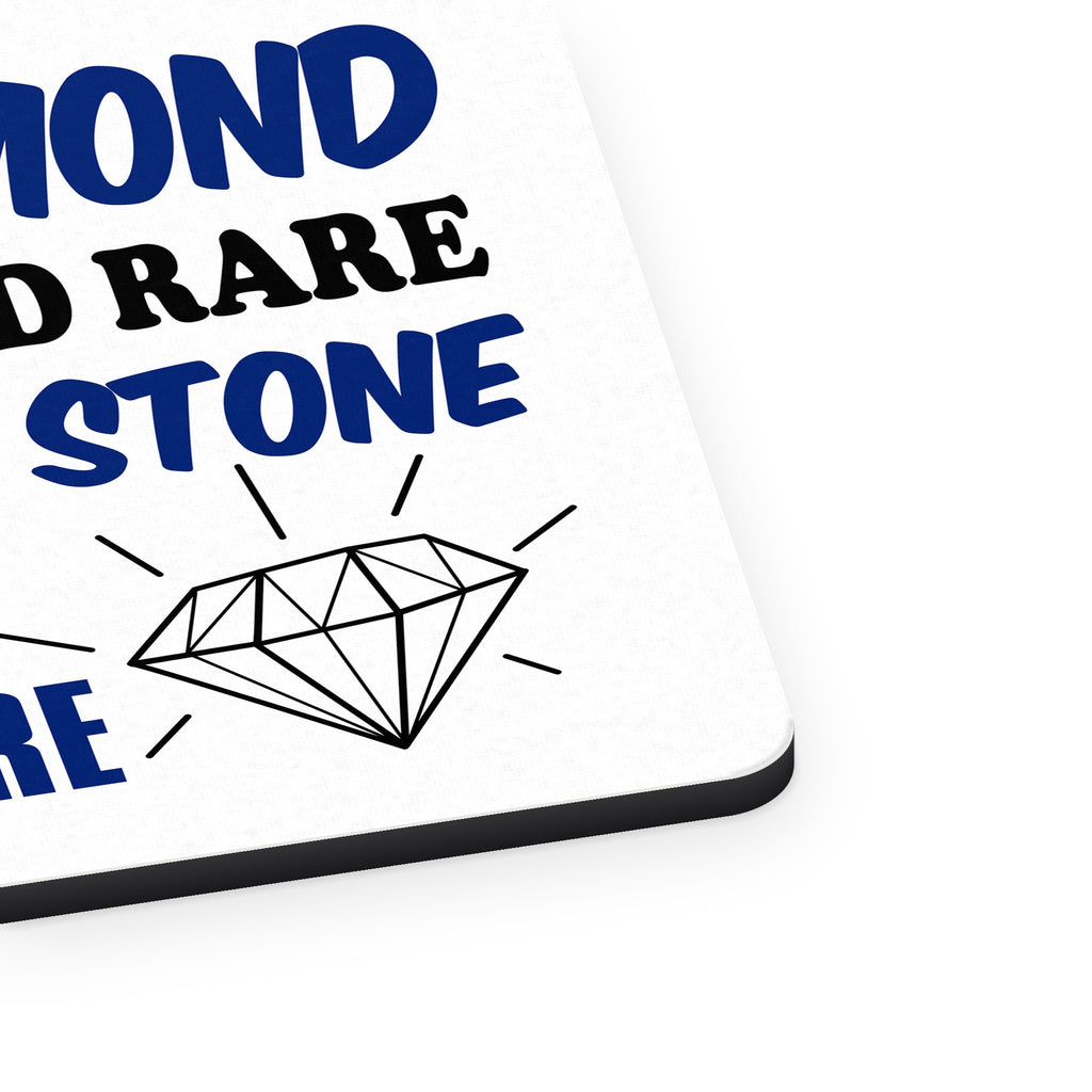 I'm a Diamond Precious Rare Not Everywhere mouse pad, close-up of the fabric surface and rubber edge