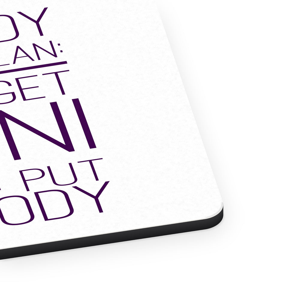 Bikini Body Workout Plan Get Bikini Put On Body mouse pad, close-up of the fabric surface and rubber edge