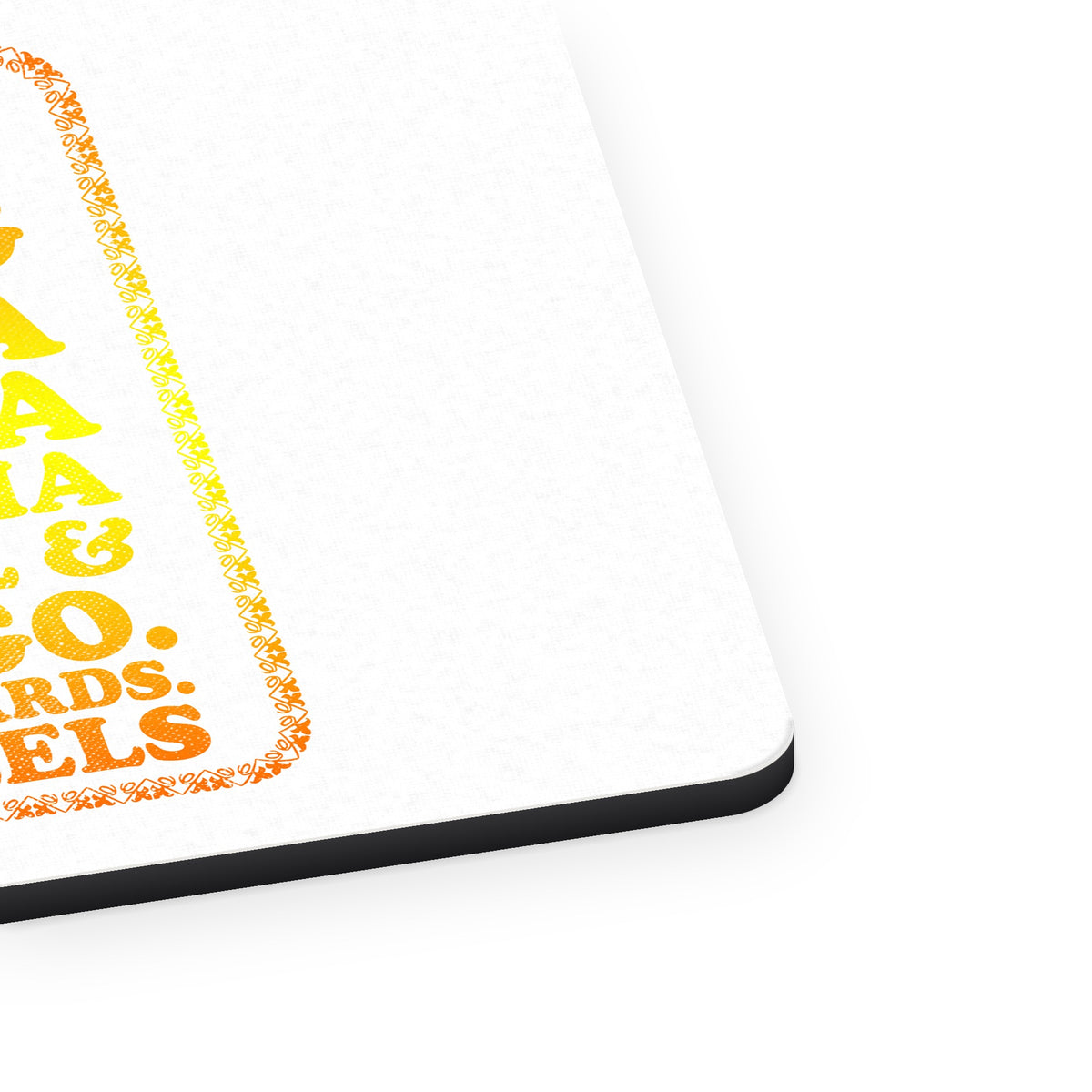 Swing Salsa Rumba Cha Cha Waltz in Heels mouse pad, close-up of the fabric surface and rubber edge