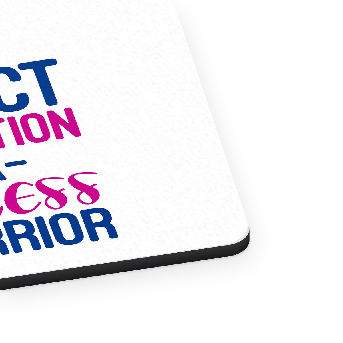 Perfect Combination of Princess & Warrior mouse pad, close-up of the fabric surface and rubber edge