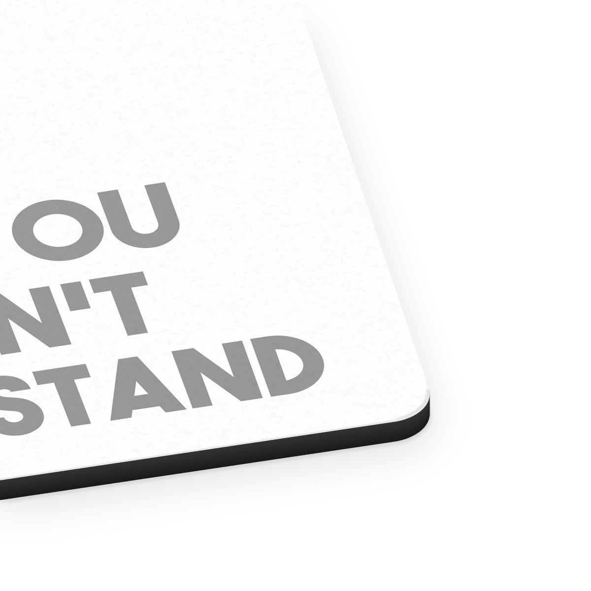 It's a Pilates Thing You Wouldn't Understand mouse pad, close-up of the fabric surface and rubber edge