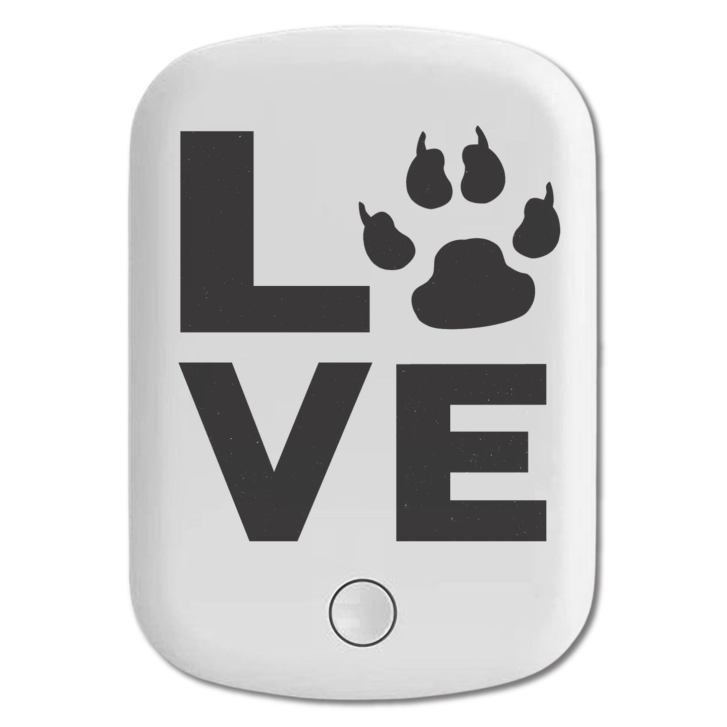 DistinctInk Magnetic Battery Pack, Wireless Portable Charger with USB-C Cable, Compatible with MagSafe iPhone 14 / 13 / 12 Series - Love - Dog Paw