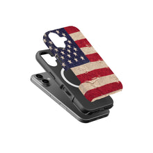 Weathered American Flag magnetic tough case for iPhone