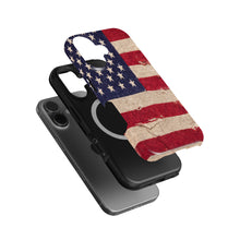 Weathered American Flag magnetic tough case for iPhone