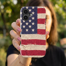 Weathered American Flag magnetic tough case for iPhone
