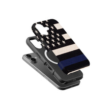 Thin Blue Line Flag magnetic tough case for iPhone