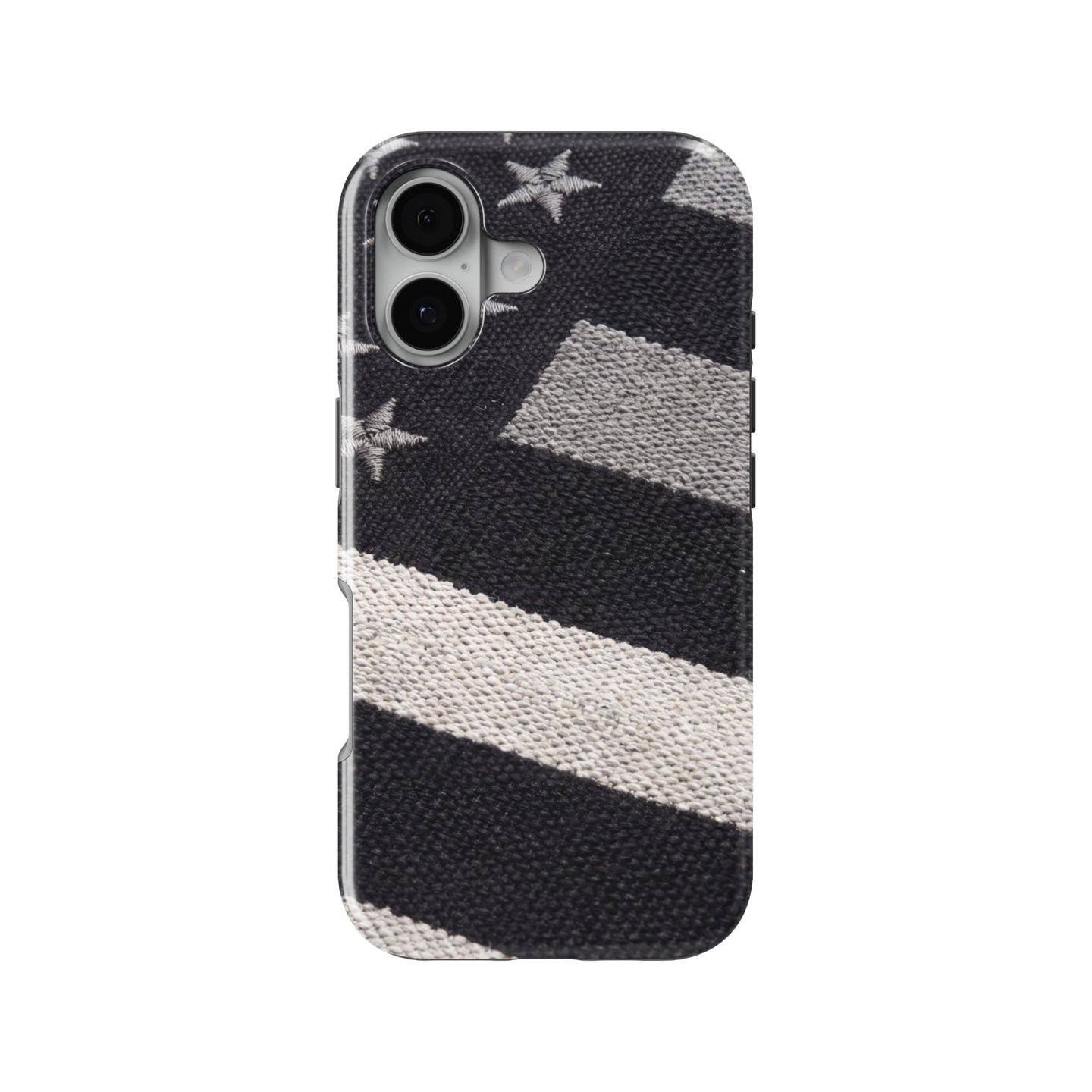 Black & White American Flag magnetic tough case for iPhone