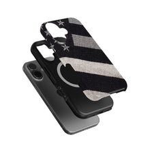 Black & White American Flag magnetic tough case for iPhone