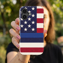 Blue Line K9 Paw Flag magnetic tough case for iPhone