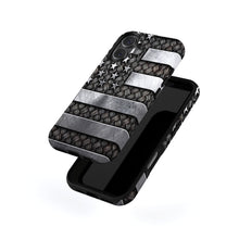 Rustic Steel American Flag magnetic tough case for iPhone