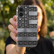 Rustic Steel American Flag magnetic tough case for iPhone