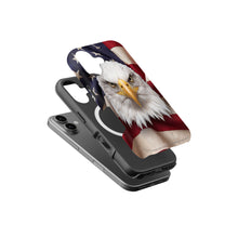 Patriotic Eagle & Flag magnetic tough case for iPhone