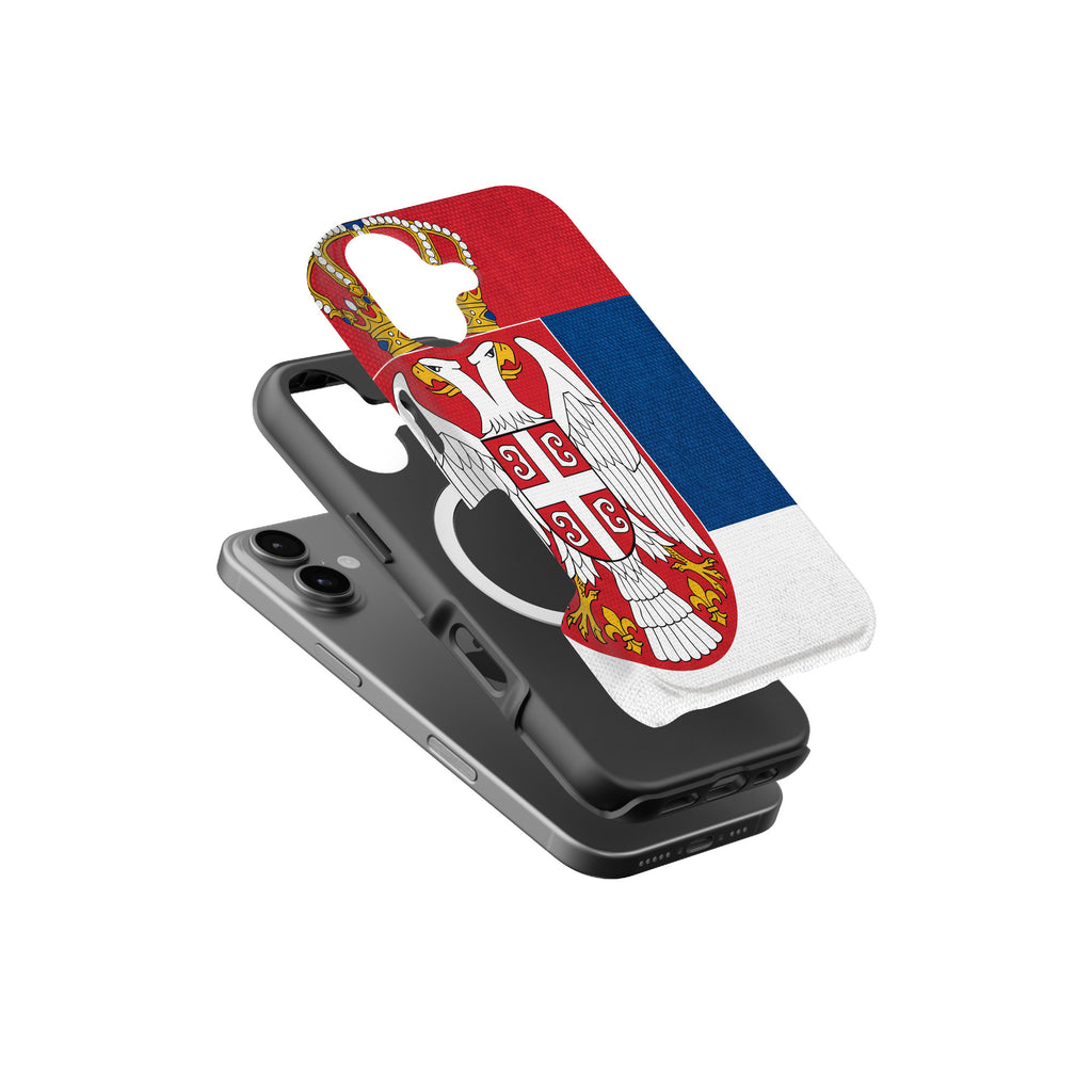 Serbia Flag Pride magnetic tough case for iPhone