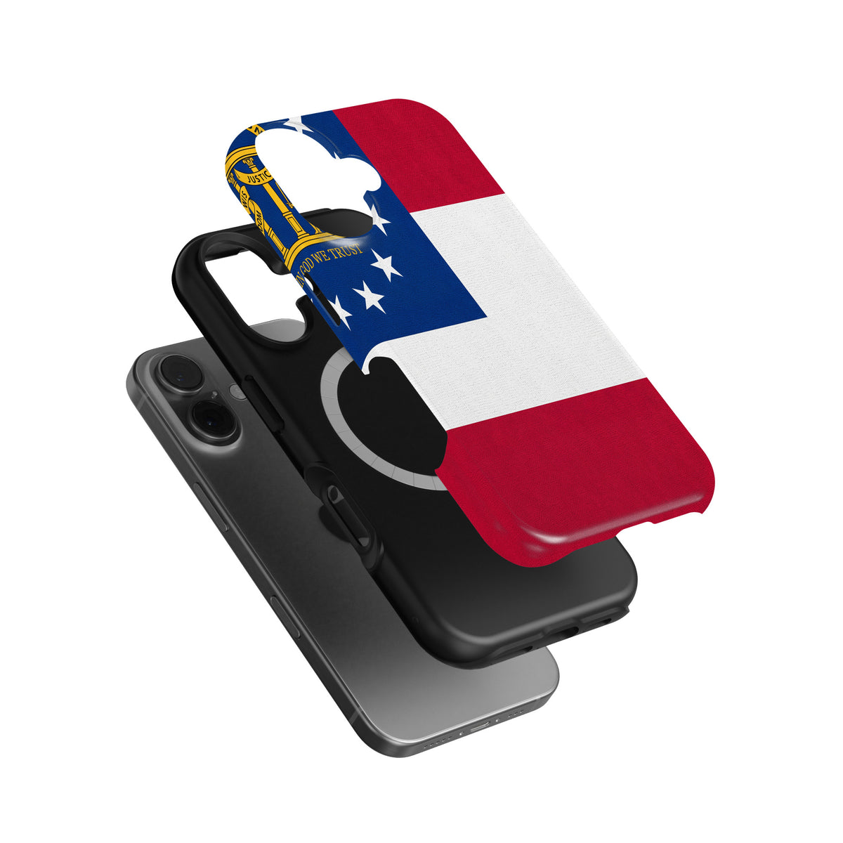 Georgia State Flag magnetic tough case for iPhone
