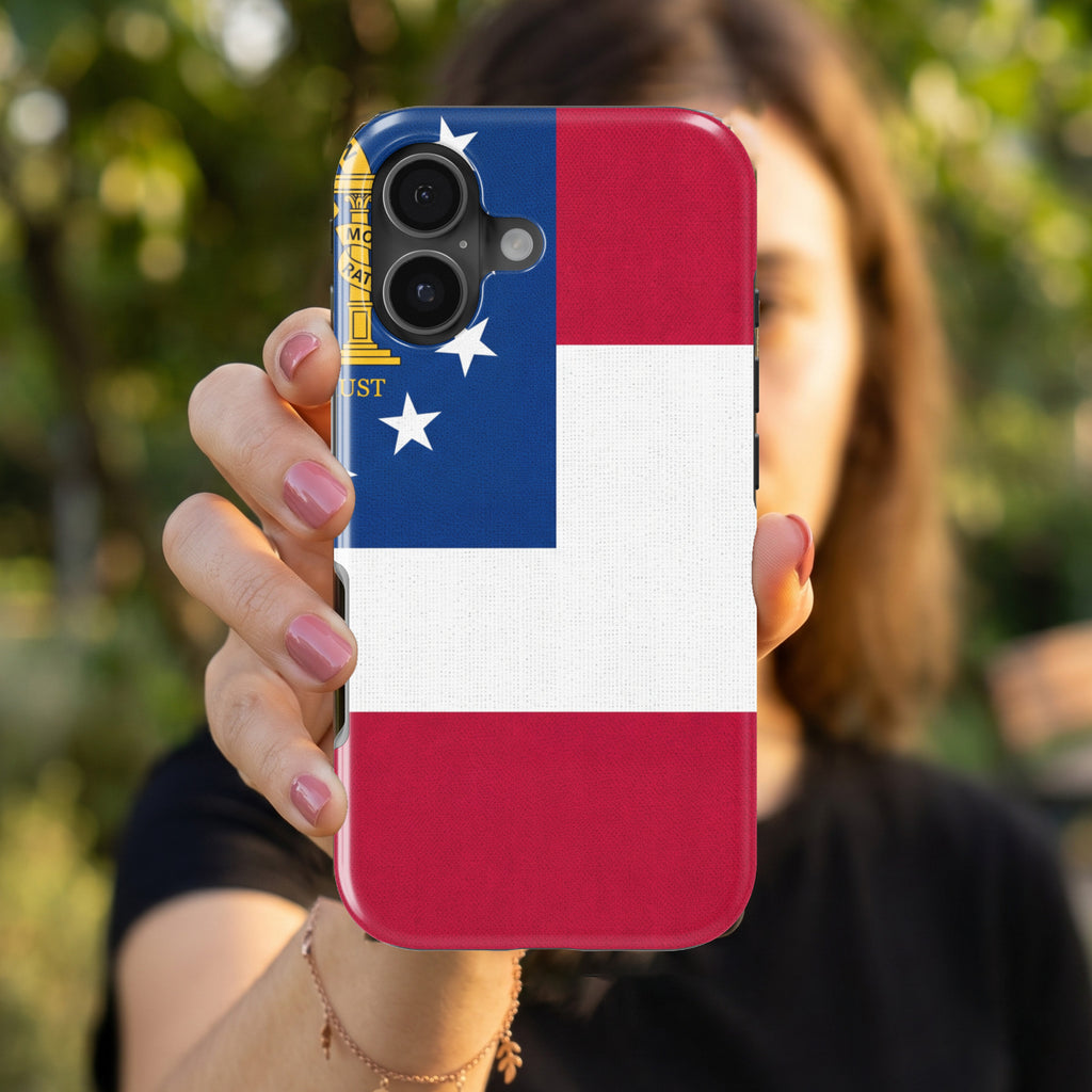 Georgia State Flag magnetic tough case for iPhone