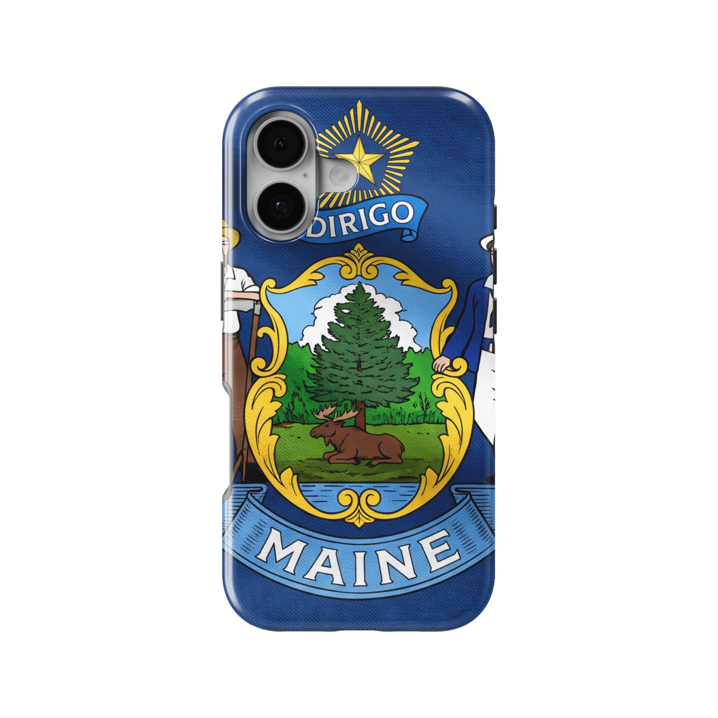 Maine State Flag magnetic tough case for iPhone